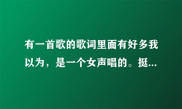 有一首歌的歌词里面有好多我以为,是一个女声唱的。挺平和的一首爱情歌曲,在手机彩铃里面听到的。求歌名