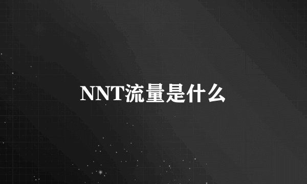NNT流量是什么