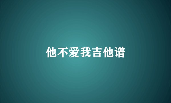 他不爱我吉他谱