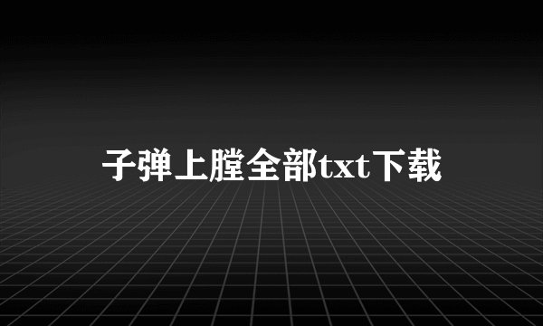 子弹上膛全部txt下载