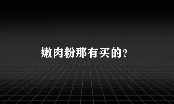 嫩肉粉那有买的？
