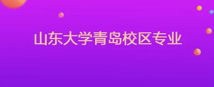 山东大学青岛校区专业