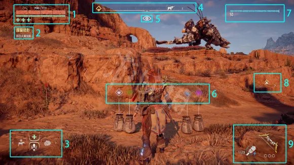 《地平线零之曙光》怎么操作 界面与操作指南