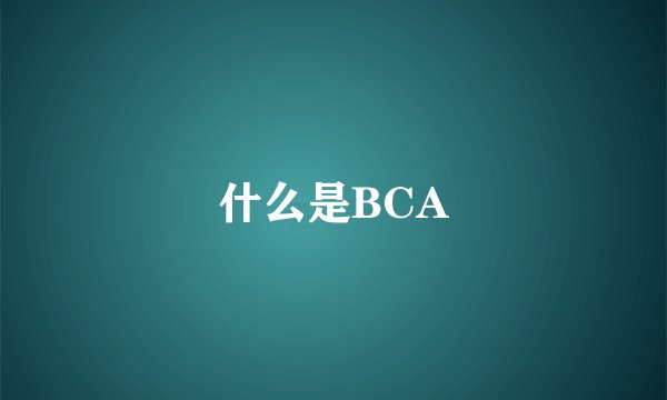 什么是BCA