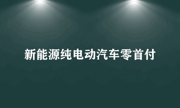 新能源纯电动汽车零首付