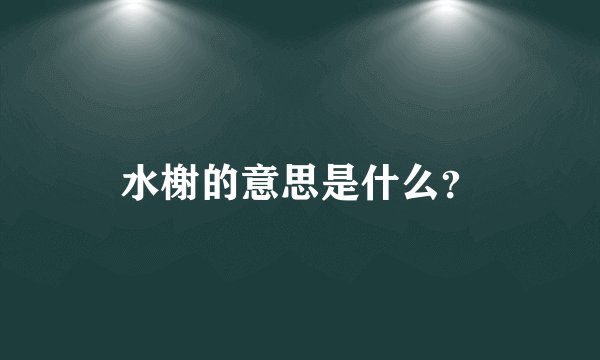 水榭的意思是什么？
