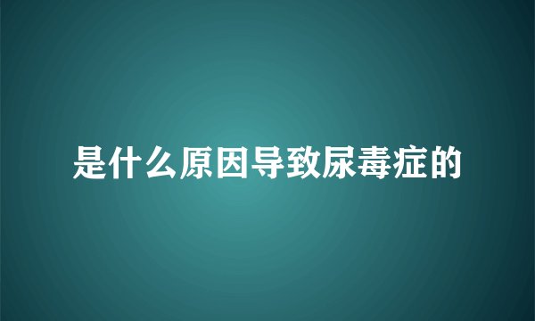是什么原因导致尿毒症的
