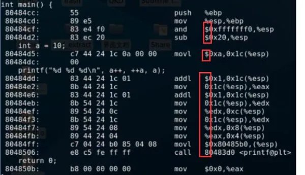 汇编中$是什么意思