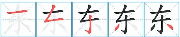 东的笔顺是什么?