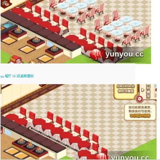 qq餐厅40级后的最佳摆法？ 最佳效率的时间是多少？求截图 谢谢