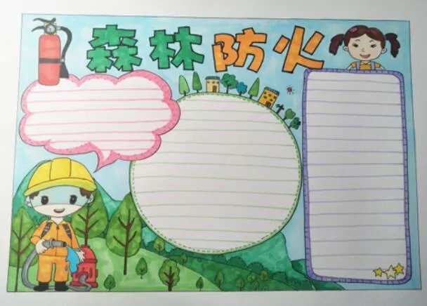 森林防火手抄报