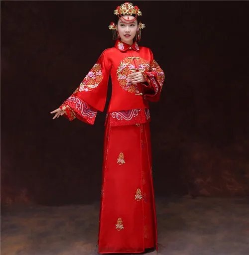 秀禾服新娘造型图片欣赏 中式婚礼新娘服饰怎么搭配