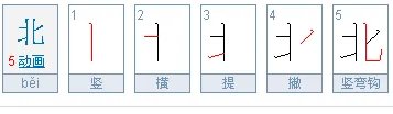 北字的笔顺?