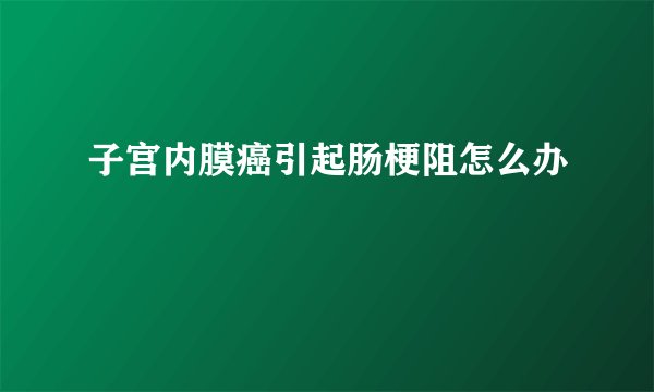 子宫内膜癌引起肠梗阻怎么办