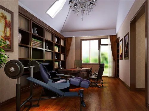 书房吊顶装修效果图 吊顶让书房更具文艺气息