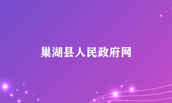 巢湖县人民政府网