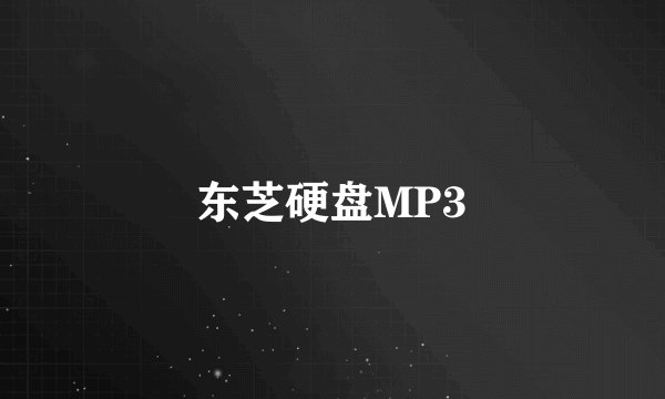 东芝硬盘MP3