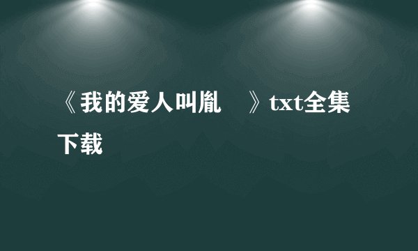 《我的爱人叫胤禛》txt全集下载