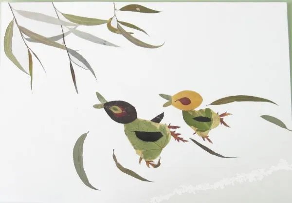 树叶手工制作图