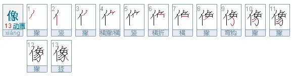 像的笔顺是什么