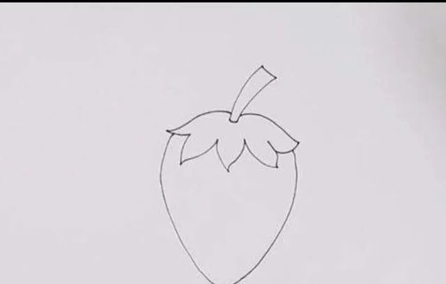 草莓简笔画幼儿？