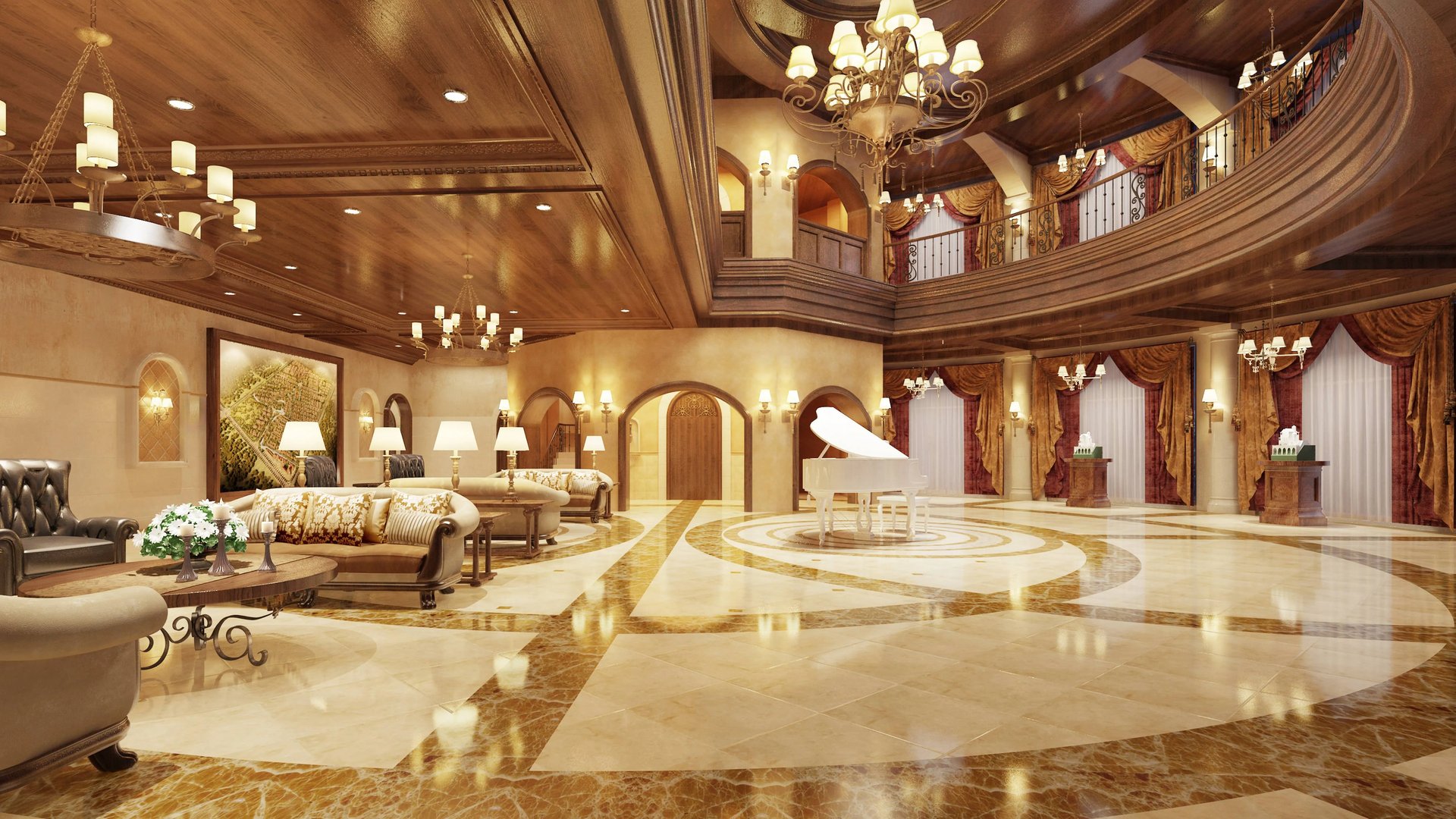 富丽堂皇的意思