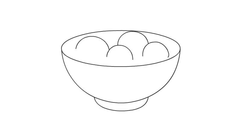汤圆简笔画