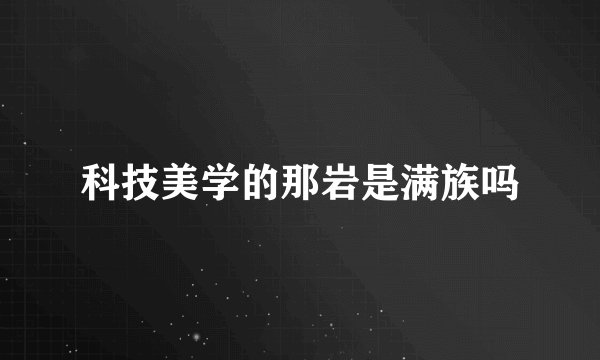 科技美学的那岩是满族吗