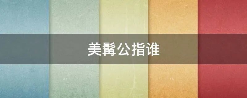 美髯公指谁