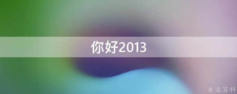 你好2013
