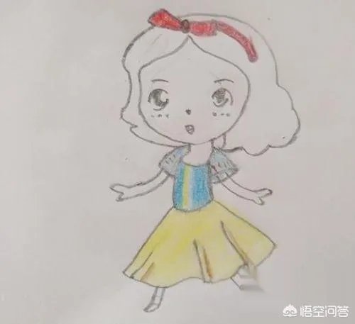 公主简笔画怎么画？