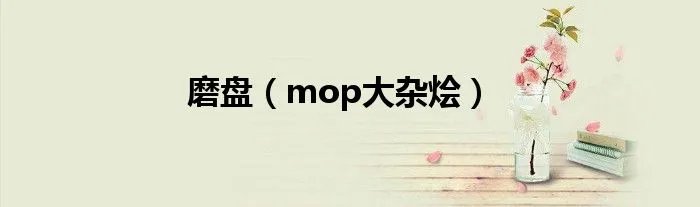 磨盘（mop大杂烩）