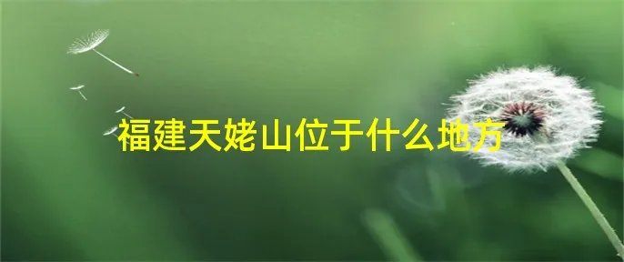福建天姥山位于什么地方