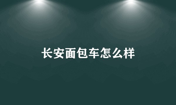 长安面包车怎么样