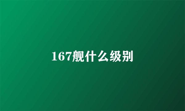 167舰什么级别
