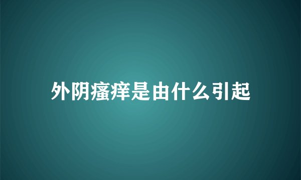 外阴瘙痒是由什么引起