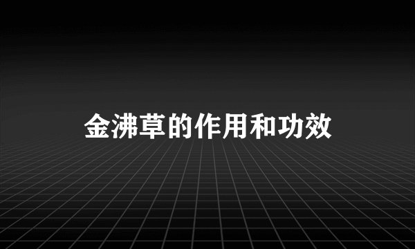 金沸草的作用和功效