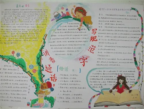 2020最新普通话手抄报简单美观