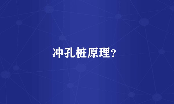 冲孔桩原理？