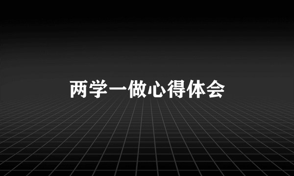 两学一做心得体会