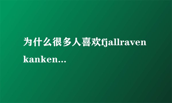 为什么很多人喜欢fjallraven kanken classic 背包