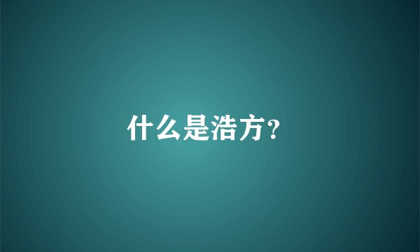 什么是浩方？