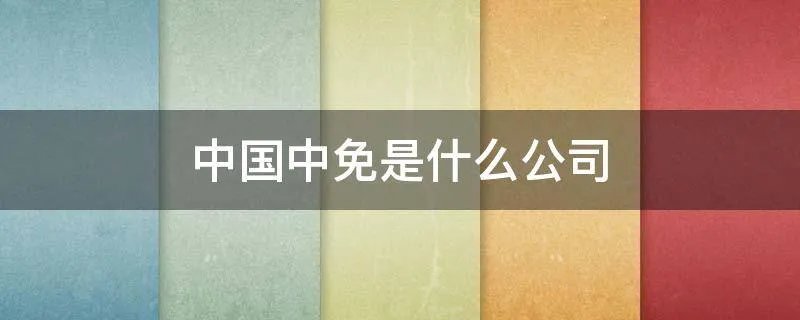 中国中免是什么公司