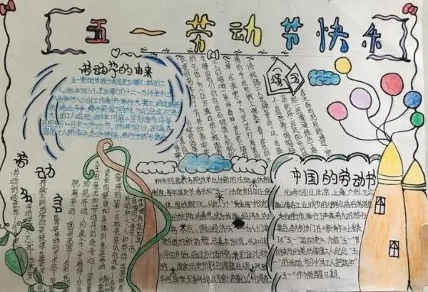 一年级劳动手抄报简单又漂亮