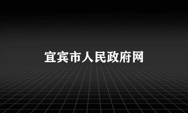 宜宾市人民政府网