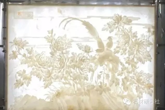 绝美玉石浮雕背景墙安装现场图集