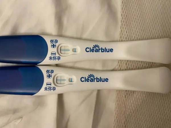 可丽蓝十字验孕棒一大一小两个区域怎么看结果？