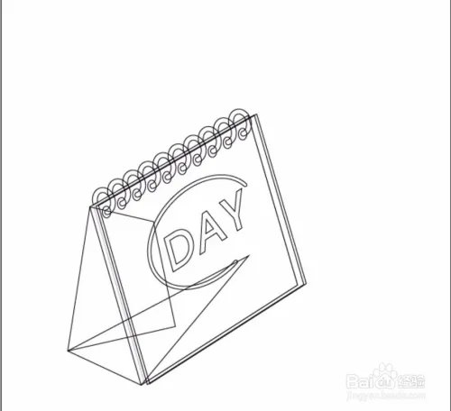 台历图片简笔画设计