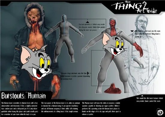 已取消《怪形2》游戏概念图曝光 突变怪物过于下饭