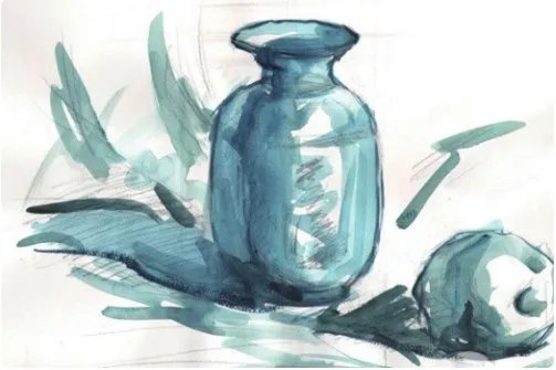 酱油瓶水粉画法，求图解